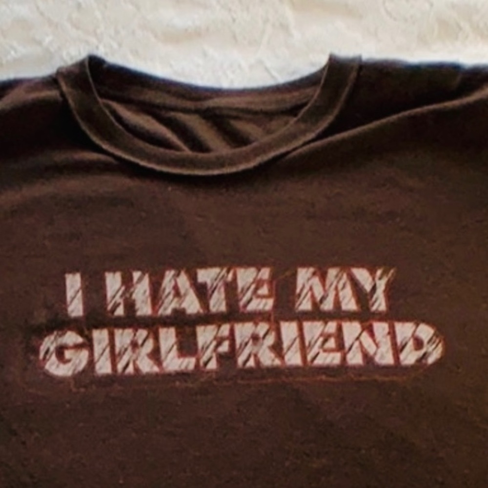 Love/Hate My Girlfriend reversible tee shirt